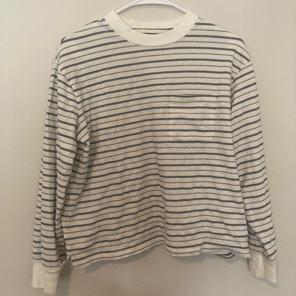 Madewell Jacquard Striped Long Sleeve Tee